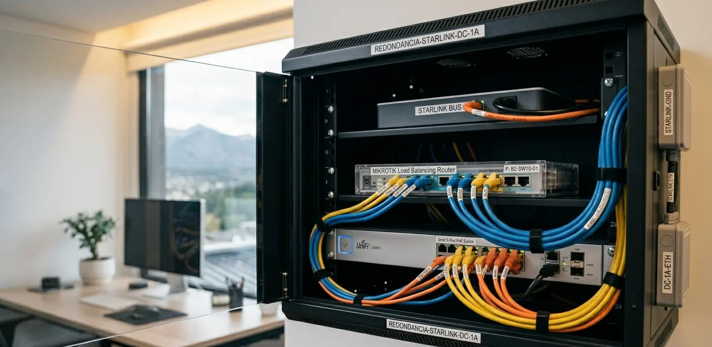 Rack de servidores y sistemas de redundancia para industria 4.0
